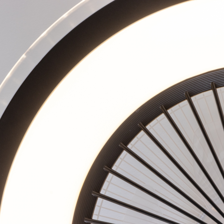 Brilagi - LED Stmievateľné svietidlo s ventilátorom RONDA LED/48W/230V 3000-6000K čierna + diaľkové ovládanie