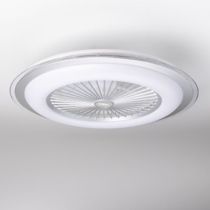 Brilagi - LED Stmievateľné svietidlo s ventilátorom ONDA LED/48W/230V 3000-6000K strieborná + diaľkové ovládanie