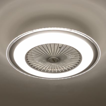 Brilagi - LED Stmievateľné svietidlo s ventilátorom ONDA LED/48W/230V 3000-6000K strieborná + diaľkové ovládanie