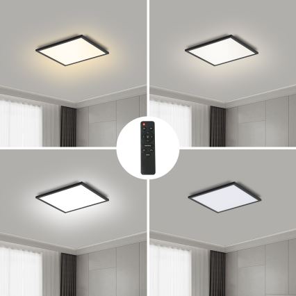 Brilagi - LED Stmievateľné stropné svietidlo SLIMFRAME LED/25W/230V 30x30 cm 3000-6000K čierna + diaľkové ovládanie