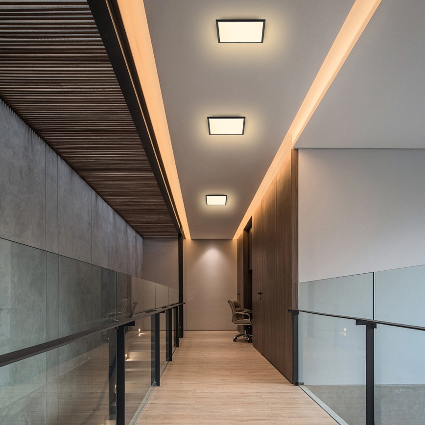 Brilagi - LED Stmievateľné stropné svietidlo SLIMFRAME LED/25W/230V 30x30 cm 3000-6000K čierna + diaľkové ovládanie