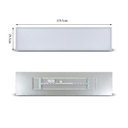 Brilagi - LED Stmievateľné stropné svietidlo SLIMFRAME LED/58W/230V 120x30 cm 3000-6000K biela + diaľkové ovládanie