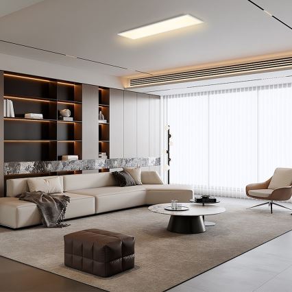 Brilagi - LED stmievateľné stropné svietidlo SLIMFRAME LED/58W/230V 120x30 cm 3000-6000K biela + diaľkové ovládanie