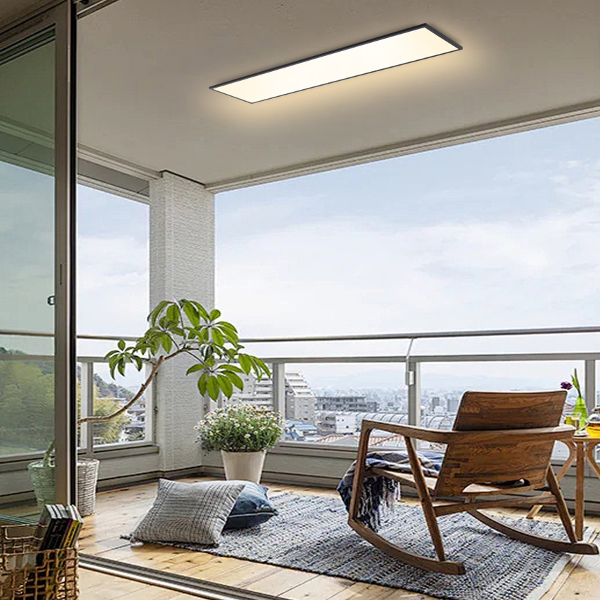 Brilagi - LED Stmievateľné stropné svietidlo SLIMFRAME LED/58W/230V 120x30 cm 3000-6000K čierna + diaľkové ovládanie