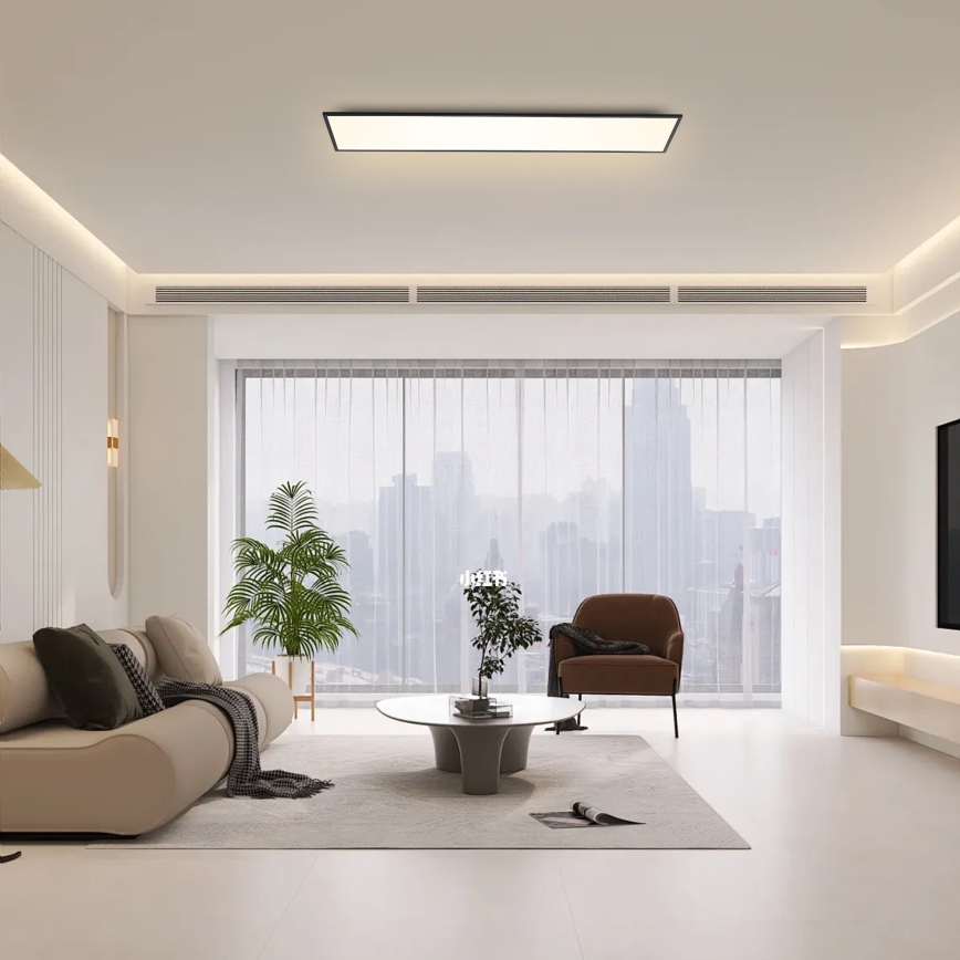 Brilagi - LED Stmievateľné stropné svietidlo SLIMFRAME LED/58W/230V 120x30 cm 3000-6000K čierna + diaľkové ovládanie