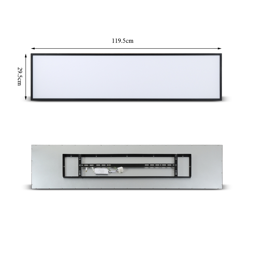 Brilagi - LED Stmievateľné stropné svietidlo SLIMFRAME LED/58W/230V 120x30 cm 3000-6000K čierna + diaľkové ovládanie