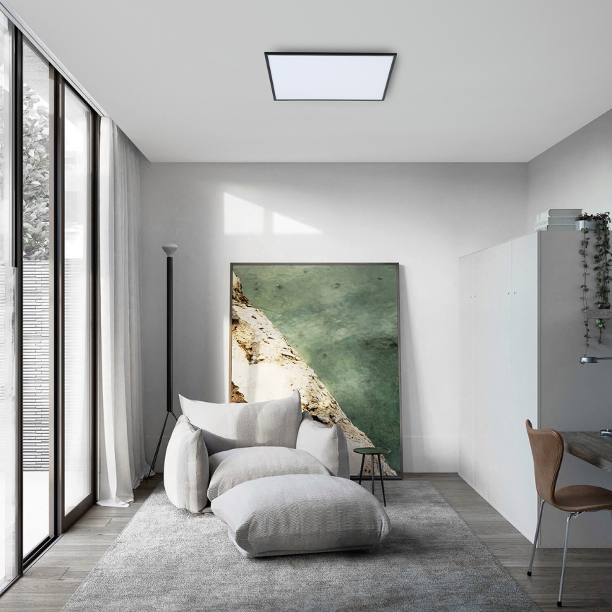 Brilagi - stmievateľné LED stropné svietidlo SLIMFRAME LED/58W/230V 60x60 cm 3000-6000K čierne + diaľkové ovládanie