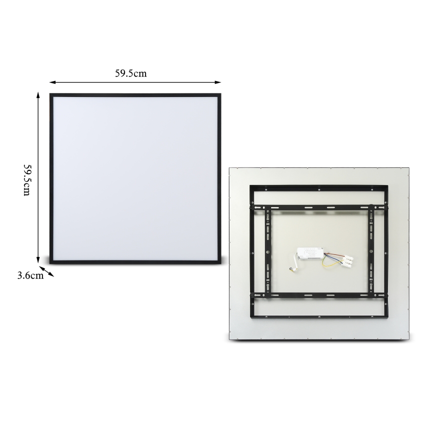 Brilagi - stmievateľné LED stropné svietidlo SLIMFRAME LED/58W/230V 60x60 cm 3000-6000K čierne + diaľkové ovládanie