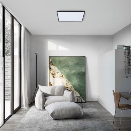 Brilagi - LED stmievateľné stropné svietidlo SLIMFRAME LED/58W/230V 60x60 cm 3000-6000K čierna + diaľkové ovládanie