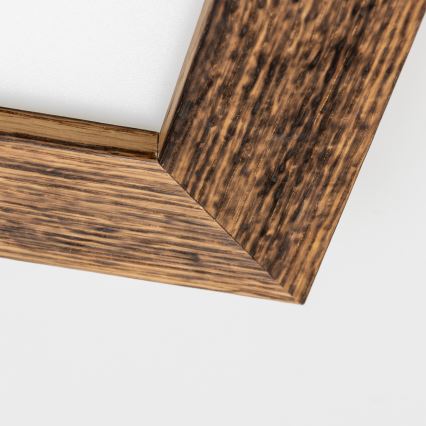 Brilagi - LED Stmievateľné stropné svietidlo SLIMFRAME WOOD LED/25W/230V 34x34 cm 3000-6000K hnedá + diaľkové ovládanie