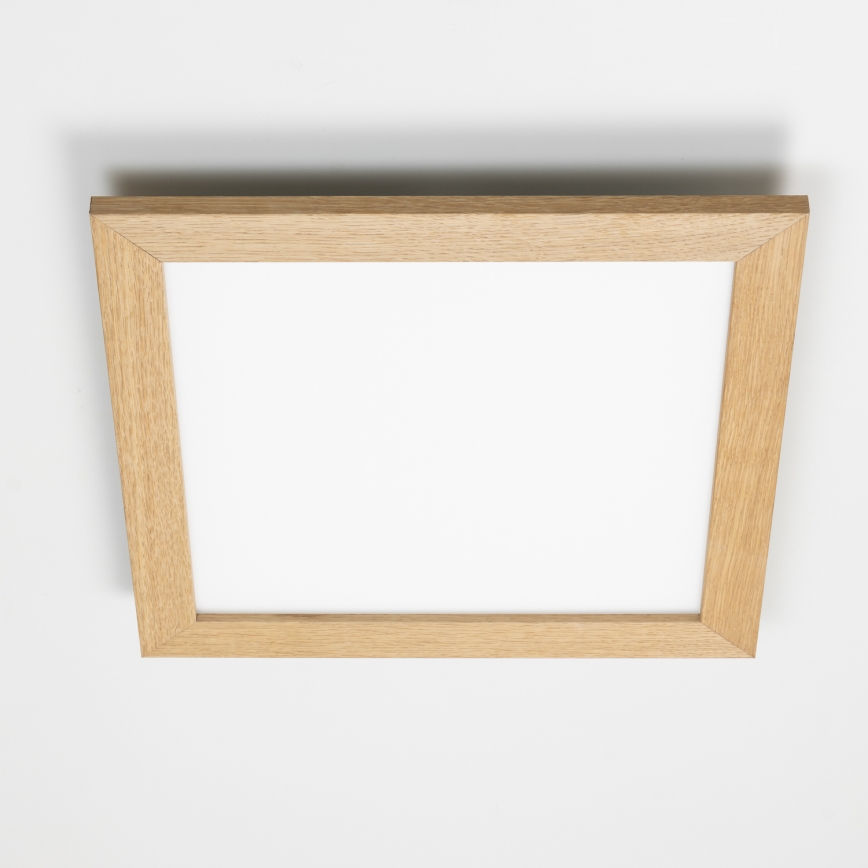 Brilagi - LED Stmievateľné stropné svietidlo SLIMFRAME WOOD LED/36W/230V 49,5x49,5 cm 3000-6000K hnedá + diaľkové ovládanie