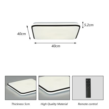 Brilagi - LED Stmievateľné stropné svietidlo SMART LED/28W/230V 3000-6000K 40x40 cm Wi-Fi Tuya + diaľkové ovládanie