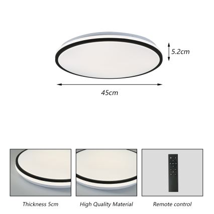Brilagi - LED Stmievateľné stropné svietidlo SMART LED/36W/230V 3000-6000K pr. 45 cm Wi-Fi Tuya + diaľkové ovládanie