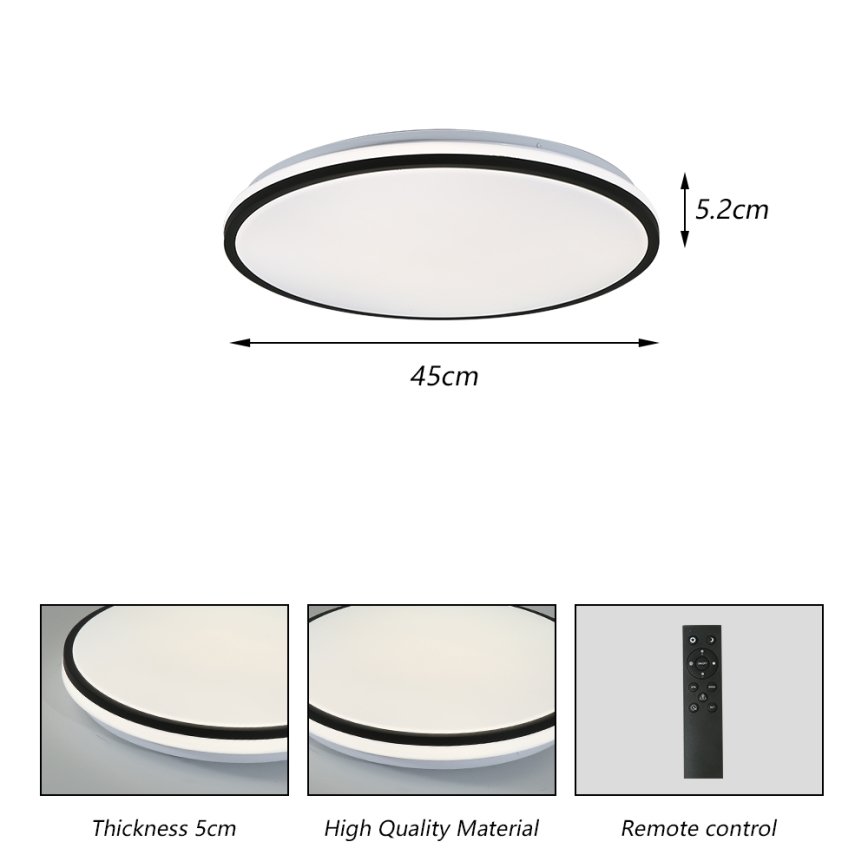 Brilagi - LED Stmievateľné stropné svietidlo SMART LED/36W/230V 3000-6000K pr. 45 cm Wi-Fi Tuya + diaľkové ovládanie