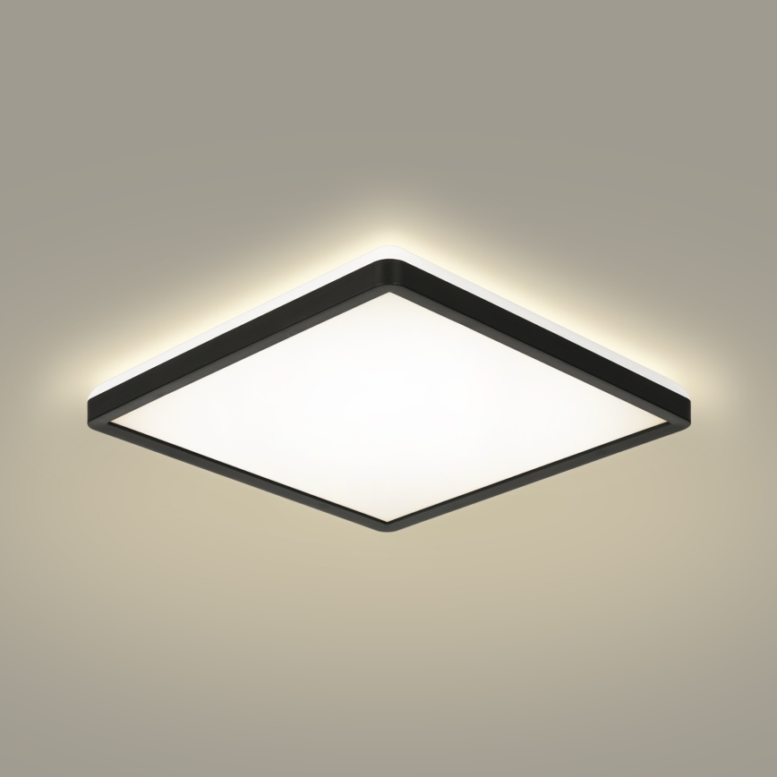 Brilagi - LED Stmievateľné svietidlo so senzorom pohybu a súmraku ULTRA SLIM LED/18W/230V 30x30 cm + diaľkové ovládanie