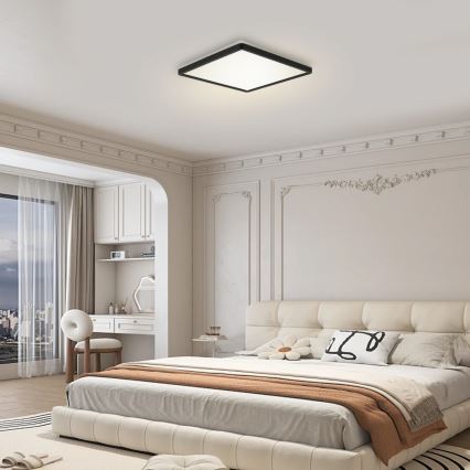 Brilagi - LED Stmievateľné svietidlo so senzorom pohybu a súmraku ULTRA SLIM LED/18W/230V 30x30 cm + diaľkové ovládanie