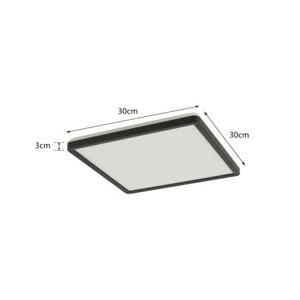 Brilagi - LED Stmievateľné svietidlo so senzorom pohybu a súmraku ULTRA SLIM LED/18W/230V 30x30 cm + diaľkové ovládanie