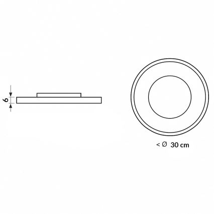 Brilagi - LED stmievateľné stropné svietidlo TRIVARO LED/56W/230V 3000-6000K pr. 30 cm + diaľkové ovládanie
