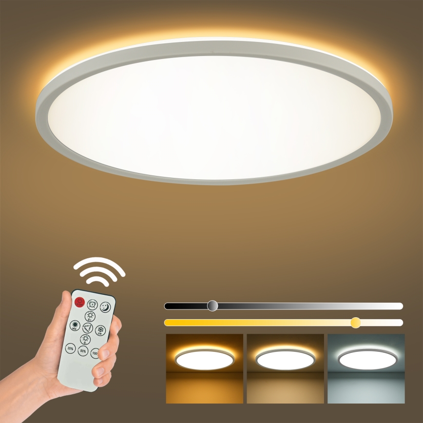 Brilagi - LED Stmievateľné stropné svietidlo ULTRA SLIM LED/24W/230V 2700-6500K pr. 42 cm biela + diaľkové ovládanie
