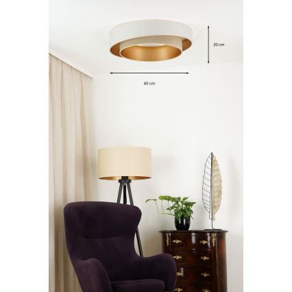 Brilagi - LED Stmievateľné stropné svietidlo VEGAS SHINE LED/24W/230V pr. 60 cm 3000/4000/6500K krémová/béžová + diaľkové ovládanie