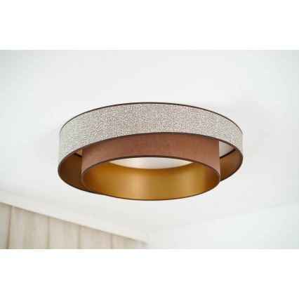 Brilagi - LED Stmievateľné stropné svietidlo VEGAS SHINE LED/24W/230V pr. 60 cm 3000/4000/6500K hnedá + diaľkové ovládanie