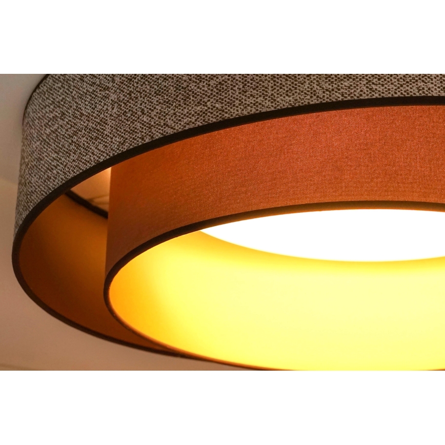 Brilagi - LED Stmievateľné stropné svietidlo VEGAS SHINE LED/24W/230V pr. 60 cm 3000/4000/6500K hnedá + diaľkové ovládanie