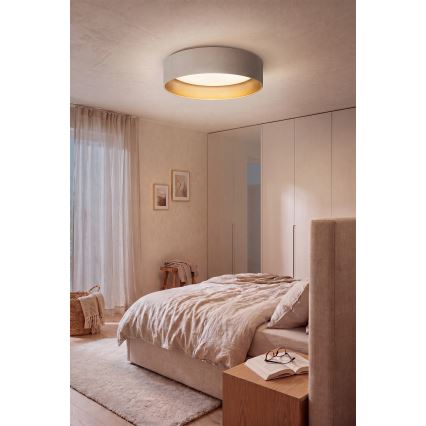 Brilagi - Stmievateľné LED stropné svietidlo VELVET SMARTIX LED/24W/230V 3000-6000K pr. 45 cm krémová/zlatá Wi-Fi Tuya Beacon + diaľkové ovládanie