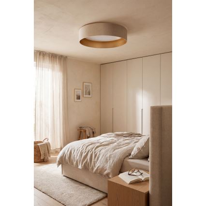 Brilagi - Stmievateľné LED stropné svietidlo VELVET SMARTIX LED/24W/230V 3000-6000K pr. 45 cm krémová/zlatá Wi-Fi Tuya Beacon + diaľkové ovládanie