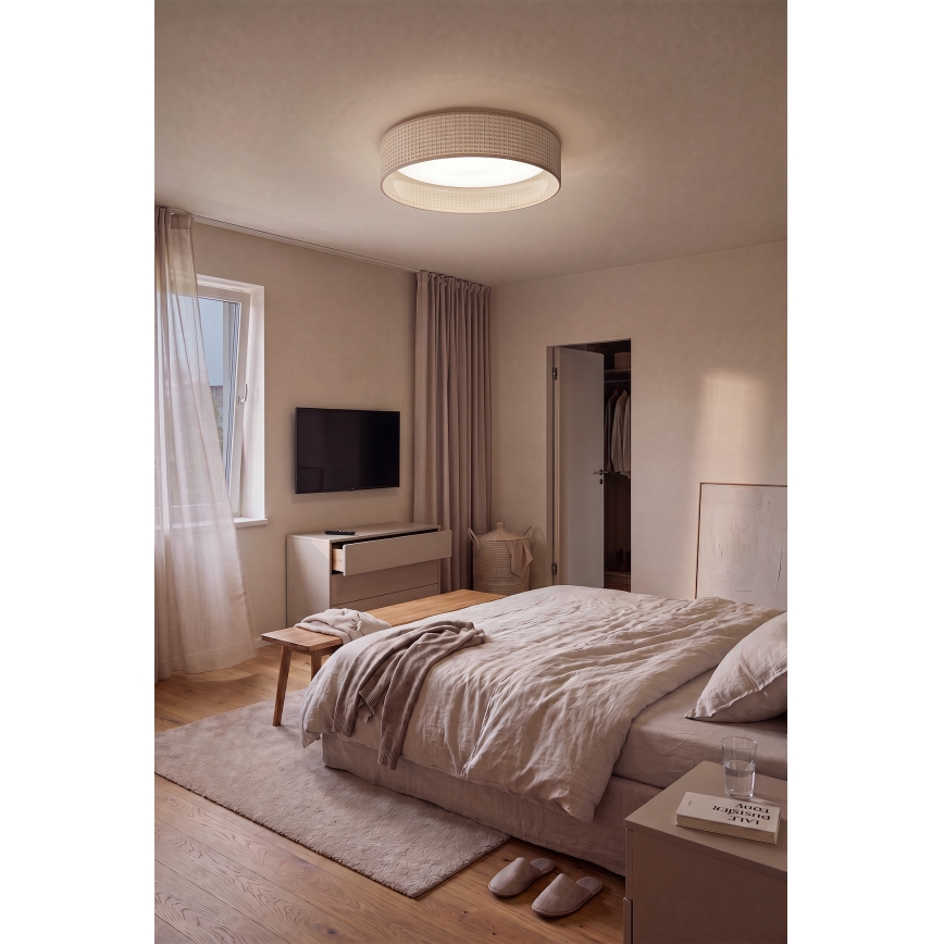 BRILAGI - LED Stmievateľné stropné svietidlo VELVET SMARTIX LED/24W/230V 3000-6000K pr. 45 cm béžová Wi-Fi Tuya Beacon + diaľkové ovládanie