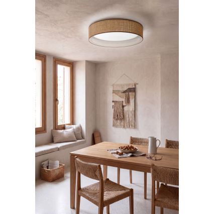 Brilagi - LED stmievateľné stropné svietidlo VELVET SMARTIX LED/36W/230V 3000-6000K pr. 55 cm béžová Wi-Fi Tuya Beacon + diaľkové ovládanie