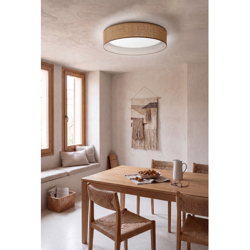 Brilagi - LED stmievateľné stropné svietidlo VELVET SMARTIX LED/36W/230V 3000-6000K pr. 55 cm béžová Wi-Fi Tuya Beacon + diaľkové ovládanie