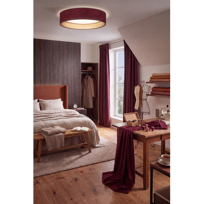 Brilagi - LED stmievateľné stropné svietidlo VELVET SMARTIX LED/36W/230V 3000-6000K pr. 55 cm vínová/zlatá Wi-Fi Tuya Beacon + diaľkové ovládanie