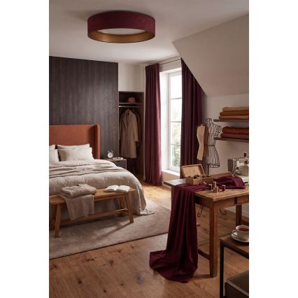 Brilagi - LED stmievateľné stropné svietidlo VELVET SMARTIX LED/36W/230V 3000-6000K pr. 55 cm vínová/zlatá Wi-Fi Tuya Beacon + diaľkové ovládanie