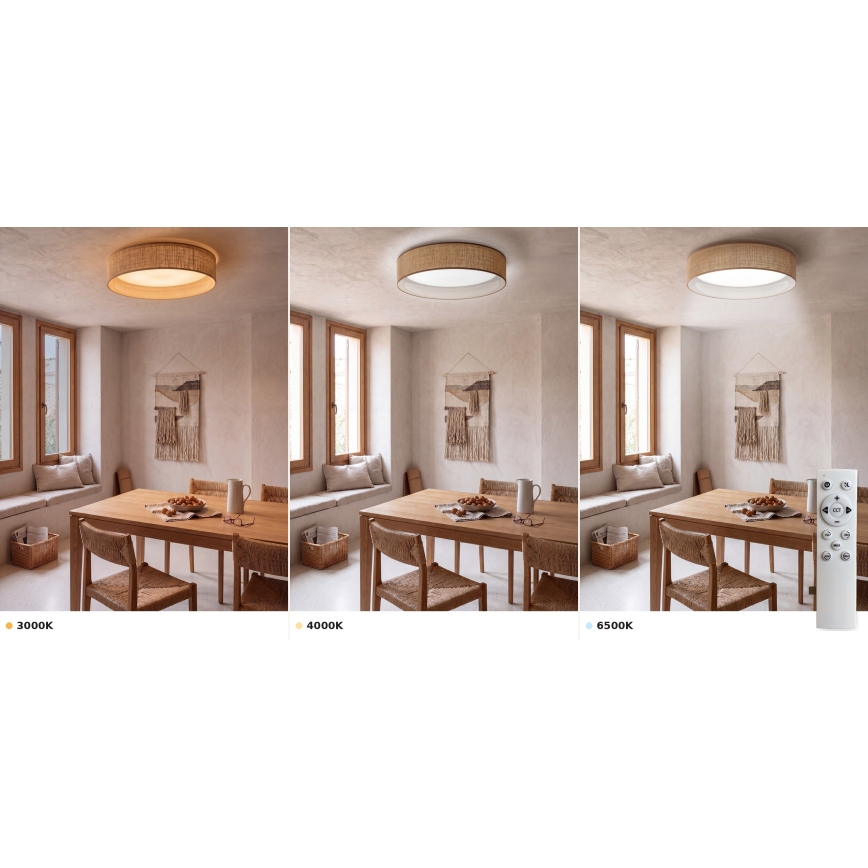 BRILAGI - LED stmievateľné stropné svietidlo VELVET SMART VARI LED/24W/230V 3000-6500K pr. 45 cm béžová + diaľkové ovládanie