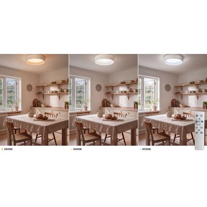 Brilagi - LED Stmievateľné stropné svietidlo VELVET SMART VARI LED/24W/230V 3000-6500K pr. 45 cm biela + diaľkové ovládanie