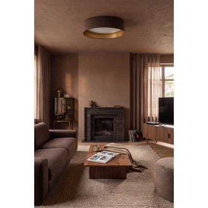 BRILAGI - LED Stlmiteľné stropné svietidlo VELVET SMART VARI LED/24W/230V 3000-6500K pr. 45 cm hnedá/zlatá + diaľkové ovládanie