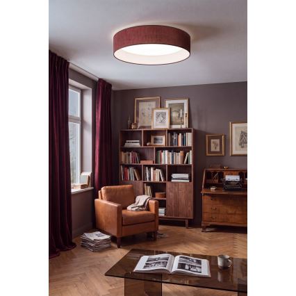 Brilagi - LED stmievateľné stropné svietidlo VELVET SMART VARI LED/24W/230V 3000-6500K pr. 45 cm vínová + diaľkové ovládanie
