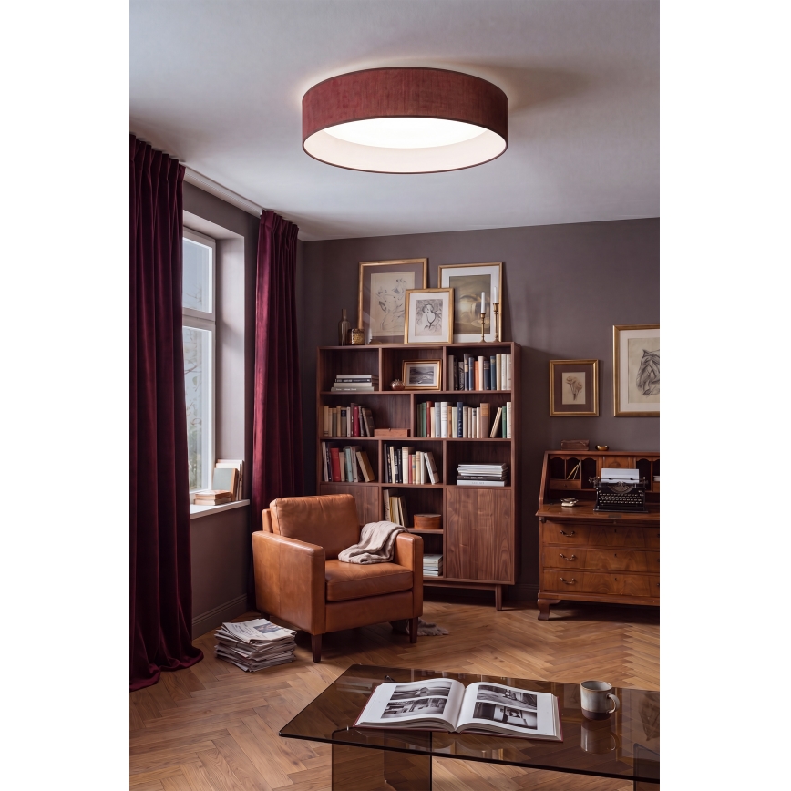 Brilagi - LED stmievateľné stropné svietidlo VELVET SMART VARI LED/24W/230V 3000-6500K pr. 45 cm vínová + diaľkové ovládanie