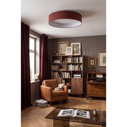 Brilagi - LED stmievateľné stropné svietidlo VELVET SMART VARI LED/24W/230V 3000-6500K pr. 45 cm vínová + diaľkové ovládanie