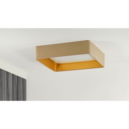 Brilagi - LED Stmievateľné stropné svietidlo VELVET SQUARE LED/24W/230V 3000/4000/6500K + diaľkové ovládanie béžová