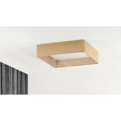 Brilagi - LED Stmievateľné stropné svietidlo VELVET SQUARE SMART LED/36W/230V 2700-6500K Wi-Fi Tuya + diaľkové ovládanie hnedá