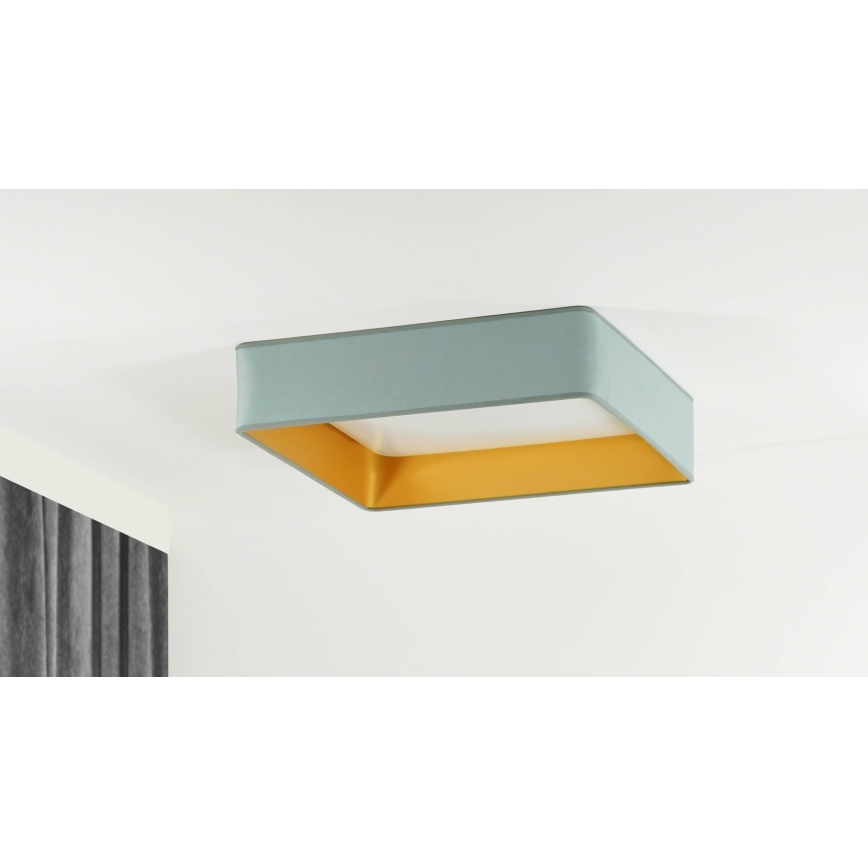 Brilagi - LED Stmievateľné stropné svietidlo VELVET SQUARE SMART LED/36W/230V 2700-6500K Wi-Fi Tuya + diaľkové ovládanie mintová