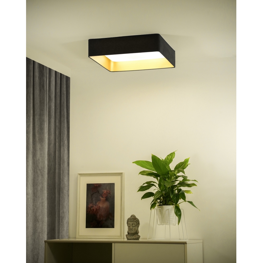 Brilagi - LED Stmievateľné stropné svietidlo VELVET SQUARE SMART LED/36W/230V 2700-6500K Wi-Fi Tuya + diaľkové ovládanie šedá