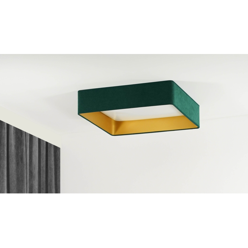 Brilagi - LED Stmievateľné stropné svietidlo VELVET SQUARE SMART LED/36W/230V 2700-6500K Wi-Fi Tuya + diaľkové ovládanie zelená