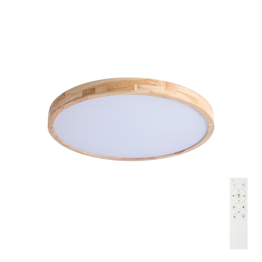 BRILAGI - LED stmievateľné stropné svietidlo WOODLINE LED/72W/230V 3000-6000K dub pr. 60 cm + diaľkové ovládanie