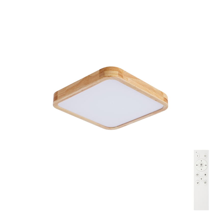 BRILAGI - LED stmievateľné stropné svietidlo WOODLINE SQUARE LED/48W/230V 3000-6000K dub 40x40 cm + diaľkové ovládanie