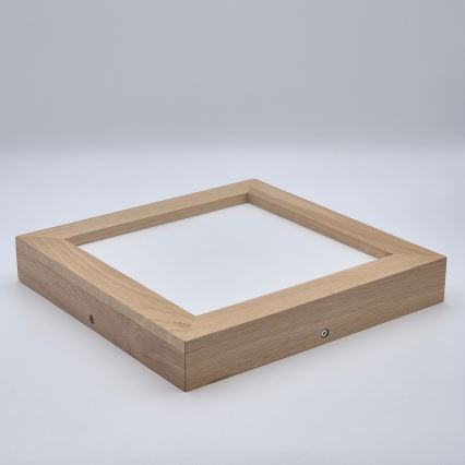 Brilagi - LED Stmievateľné kúpeľňové stropné svietidlo WOODY FRAME LED/24W/230V dub 30x30 cm 3000-6000K IP44 + diaľkové ovládanie