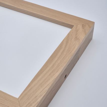 Brilagi - LED Stmievateľné kúpeľňové stropné svietidlo WOODY FRAME LED/24W/230V dub 30x30 cm 3000-6000K IP44 + diaľkové ovládanie
