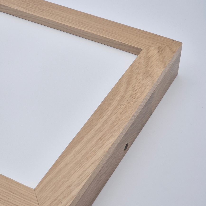 Brilagi - LED Stmievateľné kúpeľňové stropné svietidlo WOODY FRAME LED/24W/230V dub 30x30 cm 3000-6000K IP44 + diaľkové ovládanie