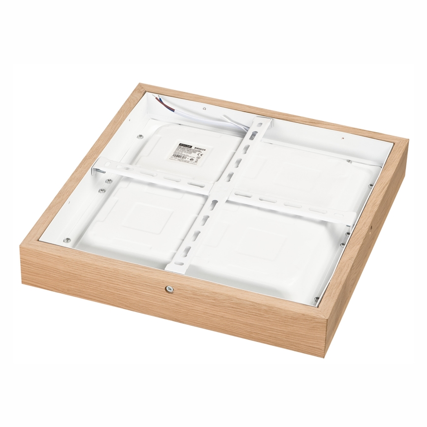 Brilagi - LED Stmievateľné kúpeľňové stropné svietidlo WOODY FRAME LED/24W/230V dub 30x30 cm 3000-6000K IP44 + diaľkové ovládanie